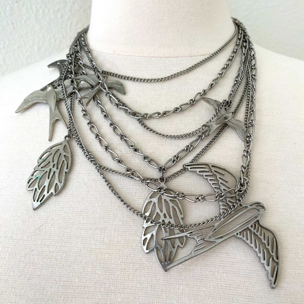 Forever 21 Multi-strand Swallow Bird Necklace